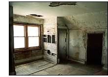 Interior condition at the Round Island lighthouse in 2003
