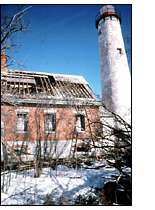 St. Helena Lighthouse roof before restoration